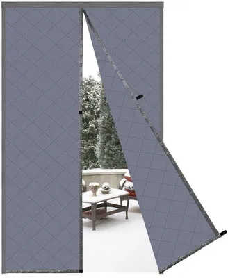 Productafbeelding van Magnetisch Thermisch Gordijn voor Deuren 120x250 cm Grijs