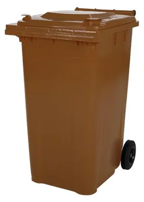 Productafbeelding van Afvalcontainer op wielen, 80 liter, bruin