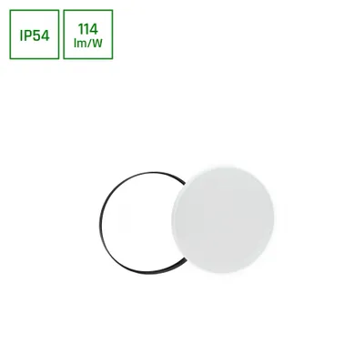 Produktbild von NYMPHEA LED Deckenleuchte Ø25cm 18W Kaltweiß mit Bewegungsmelder IP54 Schwarz