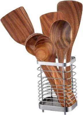 Immagine prodotto di Portaposate in acciaio inossidabile, argento, 15 cm, organizer da cucina