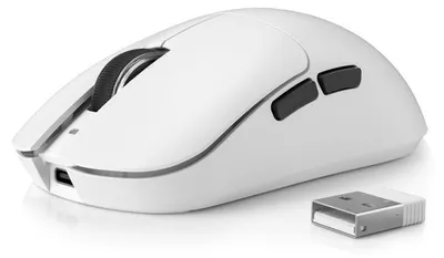 Produktbild von Kabellose Gaming Maus RGB, Tri-Mode Maus mit Bluetooth, 2.4G & USB, 12000 DPI, leise Wireless Mouse mit 7 Tasten weiß