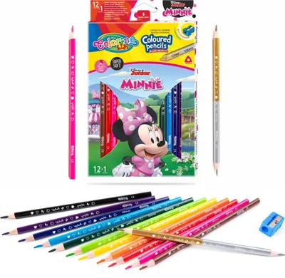 Produktbild von Dreieckige Bleistifte 13 Farben Anspitzer Minnie Colorino