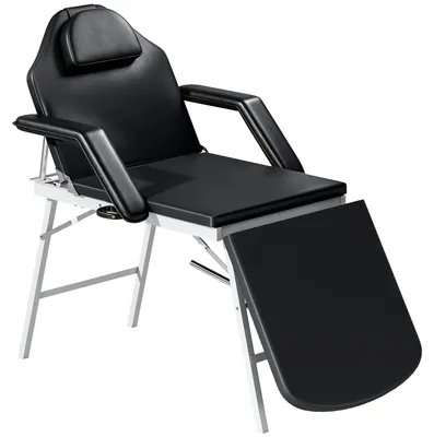 Produktbild von Tragbare Massageliege, 3-teilige verstellbare Kosmetikliege mit Gesichtsausschnitt, abnehmbarer Kopfstütze und Armlehnen