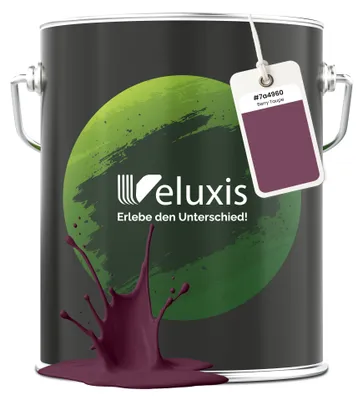 Produktbild von Wandfarbe Lila Berry Matt Innenfarbe – Deckkraft Klasse 1, VOC-frei, Ohne Grundierung, Tropfarm – Wohnzimmer & Schlafzimmer – 5L – Veluxis (Berry Taupe)