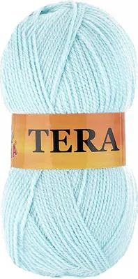 100g Strickgarn TERA Uni 222 eisblau