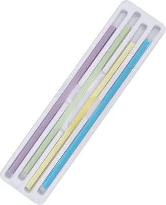 Produktbild von 60 Stück Polierstreifen | Schleif- und Finishwerkzeuge für Zähne | Verschleißfestes Kunststoff Schleifpapier | 4 Farben