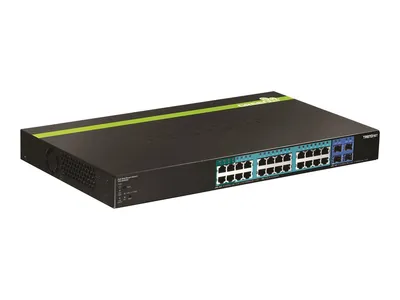 Produktbild von TRENDnet TPE-2840WS 28-Port POE+ Switch Gigabit Smart 24 PoE/PoE+ 4 SFP 195W