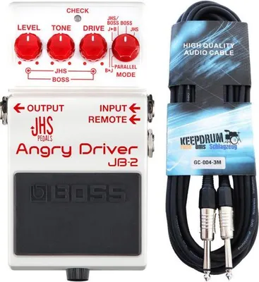 Image de Boss JB-2 Angry Driver avec câble de guitare