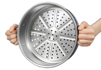Imagen del producto de Olla a vapor, con 5 niveles, diámetro de 32 cm, capacidad de 15 kg por nivel, apta para lavavajillas, acero inoxidable