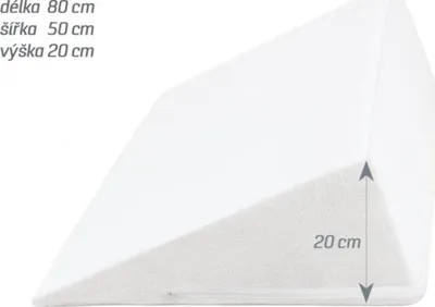 Obrázok produktu pre Obliečka na klinový vankúš - 80x50x20 cm - biela