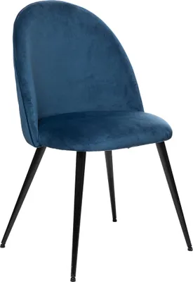 Image de Chaise de salle à manger en velours Eazy Living Nathan Blue