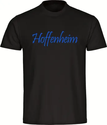Produktbild von multifanshop Herren T-Shirt - Hoffenheim - Schriftzug, schwarz, Größe 4XL