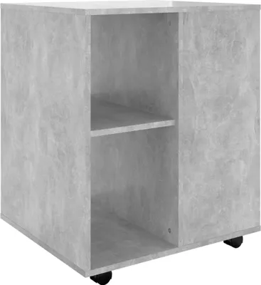 Image de vidaXL Armoire à roulettes gris béton 60x53x72 cm Bois composite