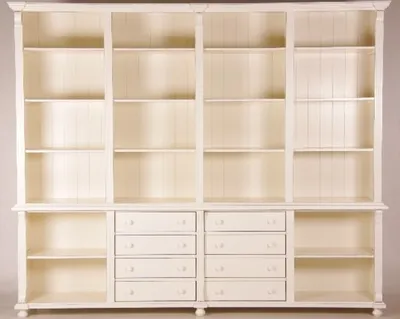Produktbild von Großer Casa Padrino Shabby Chic Landhaus Stil Schrank Bücherschrank Old Creme B 300 H 250 cm- Schrank