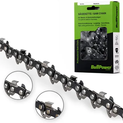Produktbild von BullPower Sägeketten / Ersatzketten für Kettensägen und Akku-Motorsägen - Auswahlset, Teilung:3/8' LP/P, Nutbreite:1,3 mm, Treibglieder:44 TG, Zahnform:Halbmeißel