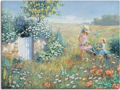 Produktbild von ARTland Leinwandbild Außerhalb des Gartens Größe: 80x60 cm