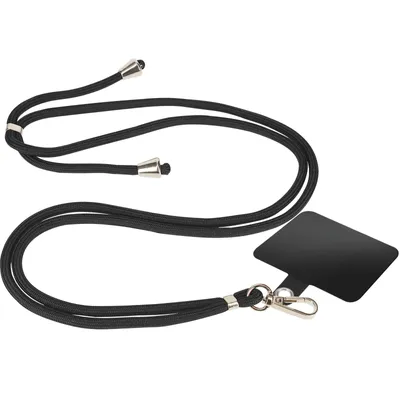 Obrázek produktu pro Akashi, Nastavitelný řetízek pro chytré telefony 85 cm s vložkou, černý