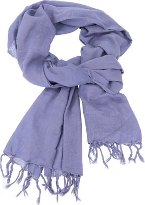Produktbild von Großes Indisches Baumwolltuch, Schal, Leichter Baumwollschal, Strandtuch 190*66 cm - Blau, Uni, Baumwolle, Sarongs & Tücher