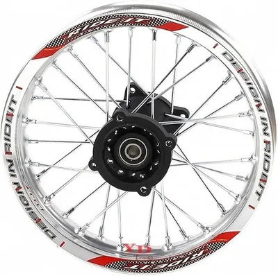 Imagen del producto de Conjunto de rueda trasera con llanta de aluminio, color plateado, 12 mm