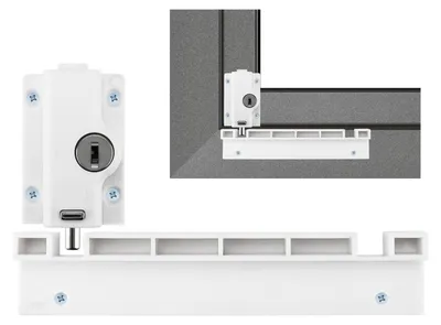 Imagen del producto de Solidchoice: Cerradura blanca para puertas de balcón y puertas correderas