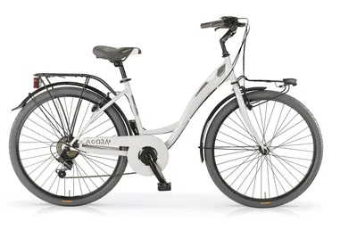 Produktbild von Famanu Citybike 28 Zoll - Mit 6 Gängen - Damenfahrrad - Rahmengröße 46 cm - V-Bremsen und Bremshebel - Creme