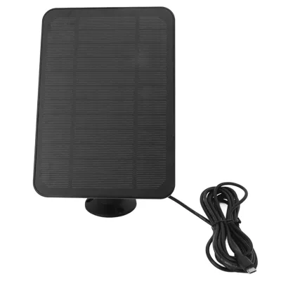 Image de Panneau solaire 4 W 5 V pour caméras de sécurité Arlo, Ring et Blink, étanche IP65, avec support réglable à 360°, noir