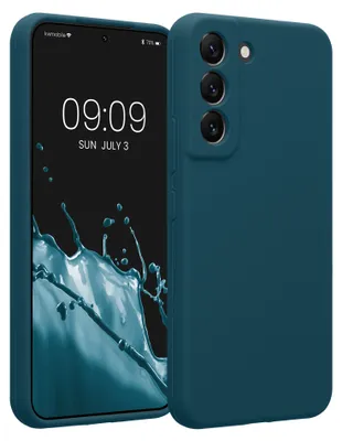 Produktbild von kwmobile Hülle kompatibel mit Samsung Galaxy S22 - Hülle Silikon gummiert - Handyhülle - Handy Case in Petrol matt