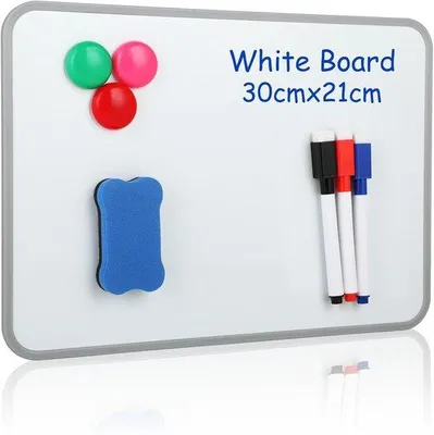 Produktbild von Famanu Magnetboard wiederbeschreibbar mit Stift und Radiergummi - ideal für den Unterricht