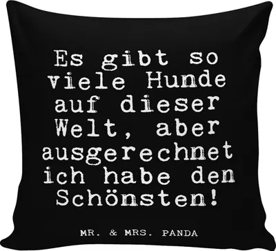 Produktbild von Mr. & Mrs. Panda wohnzimmer kissen Es gibt so viele... - Schwarz - Geschenk, Herrchen, Tier, Glizer Spruch Sprüche Weisheiten Zitate Lustig Weisheit Worte, Liebe, Deko