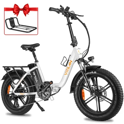 Produktbild von 20 Zoll 80Nm Elektrofahrrad E-BIKE Herausnehmbarer Samsung 48 V/20 Ah Akku City Pendler Klappbar EBike 28MPH Shimano 7-Gang Doppelfederung Weiss