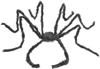 Produktbild von Deko-Spinne Halloweendeko schwarz 2 m x 24 cm -