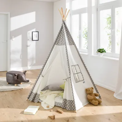 Obrázok produktu pre Howa tipi stan 'Toni' sivo/biely, s podložkou 8512