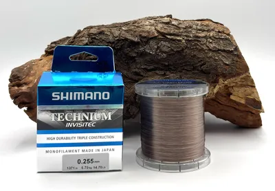 Obrázok produktu pre Shimano Technium Invisitec A, monofilná rybárska linka, priemer 0,255 mm, nosnosť 6,70 kg (14,70 lb), dĺžka 1371 metrov, farba: sivá