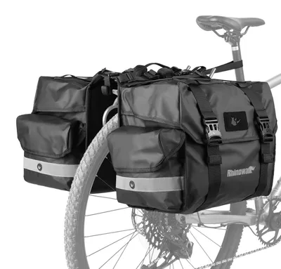 Produktbild von Fahrrad Gepäckträgertasche Doppeltasche Hinten 40l mit Regenschutz