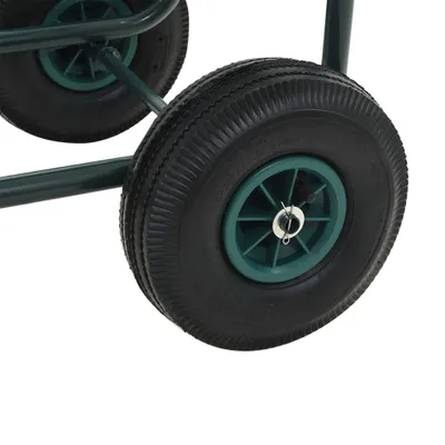 Image de vidaXL Chariot pour tuyau de jardin avec raccord de tuyau 1/2" 75 m acier