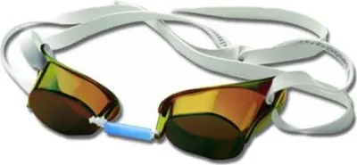Produktbild von Malmsten Swedish Metallic Schwimmbrille Mit Spiegelglas Weiß  Weiß One Size