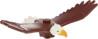 Produktbild von 1x Lego Tier Vogel Adler rot braun Kopf und Schwanz weiß Schnabel gelb 37543pb01