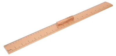 Productafbeelding van Houten Meetlat - Liniaal Naaien - Precisie Meten - Dubbele Schaal - 51 cm - Khaki
