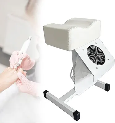 Produktbild von Pediküre Hocker mit Absaugung, , Höhenverstellbar 48-80cm, Fußpflegestuhl für Schönheitssalon Nagelstudio