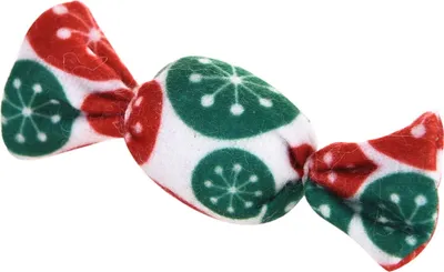 Image de Peluche Candy | jouet pour chat | fleurs rouges/vertes, 4x9cm