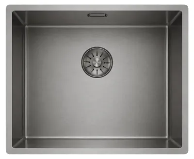 Obrázek produktu pro Pure.Sink Comfort PVD, umyvadlo v barvě Gun Metal, 50 × 40 cm, poloměr 10 mm, pro vestavbu, zapuštěnou montáž i povrchovou montáž, PCM5040-61