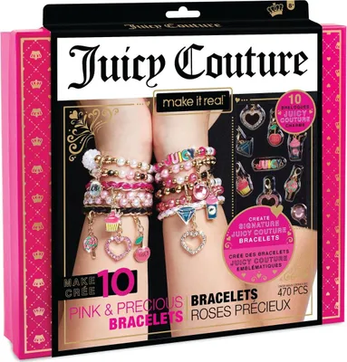 Immagine prodotto di Set di braccialetti fai da te, rosa e preziosi, kit di creazione per tutte le età