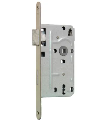 Produktbild von KFV Einsteckschloss 104 (Stulpart: abgerundet, DIN: DIN links, Lochung: Buntbart, Stulpbreite: 20 mm, Material Riegel: Stahl, Material Falle: Stahl) Stulpart: abgerundet DIN: DIN links Lochung: Buntbart Stulpbreite: 20 mm Material Riegel: Stahl Material F