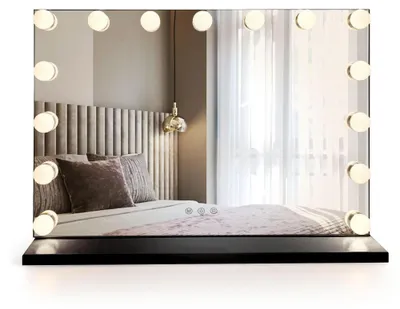 Produktbild von Spiegel Rea Hollywood 58X45 Led Schwarz