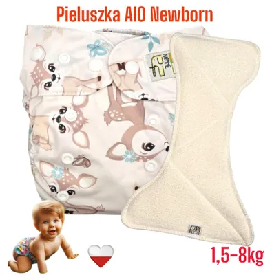 Obrázek produktu pro SAERNKI, opakovaně použitelné plenky typu "vše v jednom" s vrstvou , vhodné pro novorozence