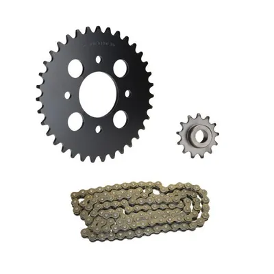 Immagine prodotto di Set di catene 3 pezzi nere 13/35 denti per Hercules XE 5 Enduro (dal motore n. 10697366)