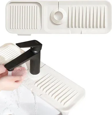 Productafbeelding van Famanu siliconen waterafstotende mat - wit, geschikt voor keuken en badkamer