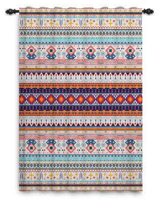 Boho-Vorhang, geometrisch, 132x214 cm, 1 Paneel