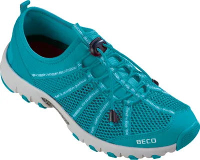 Produktbild von BECO the world of aquasports Wasserschuhe BEactive Aqua Fitness Trainers mit Bungee-Schnürung und Wasserablauf türkis 39
