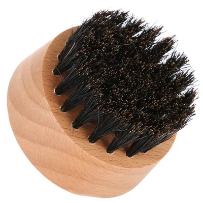 Immagine prodotto di Pennello per barba, rasatura e styling, con setole naturali di cinghiale e manico in legno di faggio